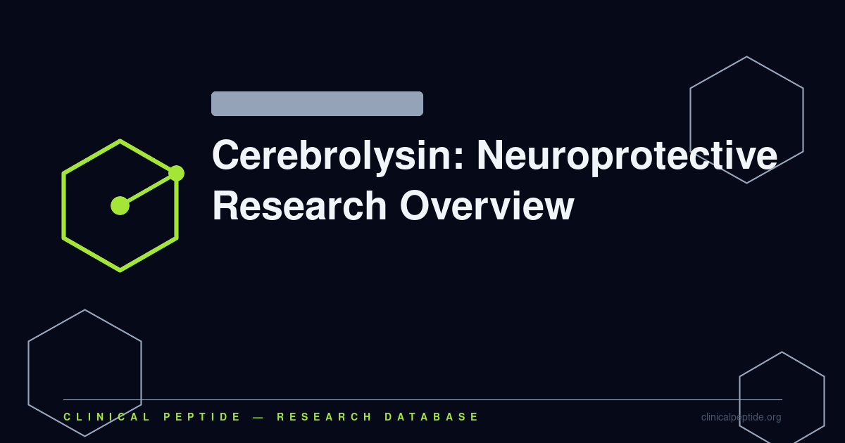 Geometric hexagonal motif representing Cerebrolysin neuroprotective peptide mixture research overview.