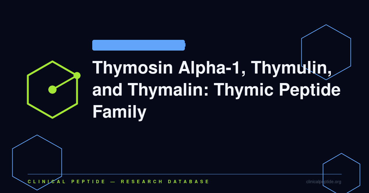 Abstract immune cell network diagram representing the comparison of Thymosin Alpha-1, Thymulin, and Thymalin thymic peptide research.
